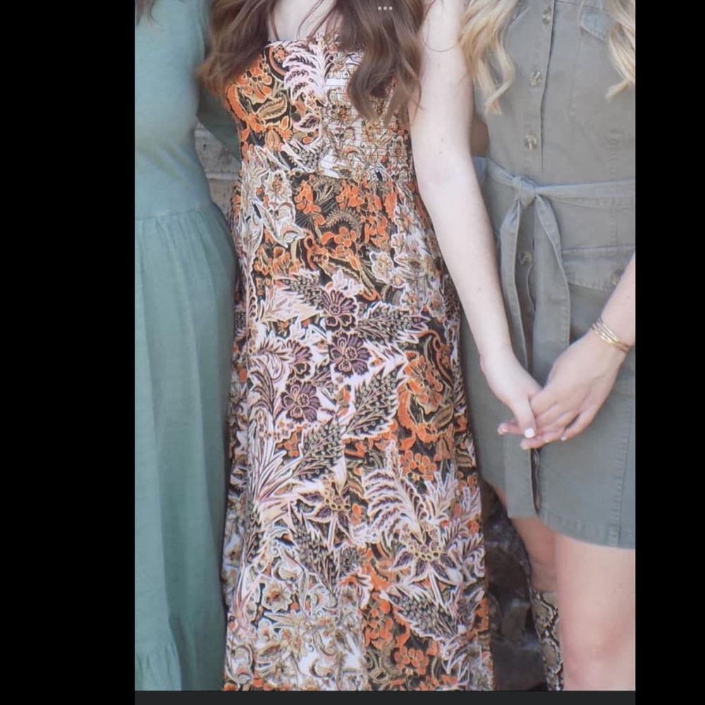 Free People sz S boho cottage core dress, cozy Fall vibes pair with sweater/boot